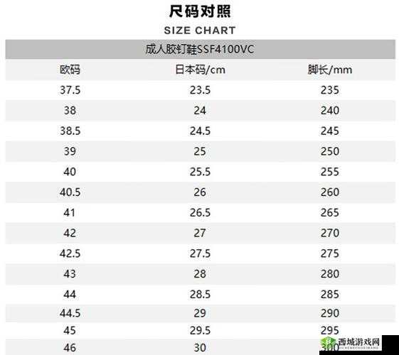 日本尺码和欧洲尺码的对比:差异与换算